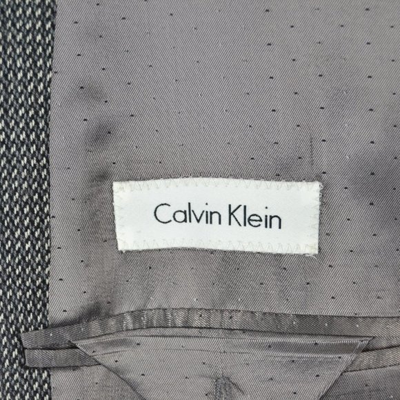 Calvin Klein 40R Sport Coat Blazer Suit Jacket Bla - Picture 8 of 8